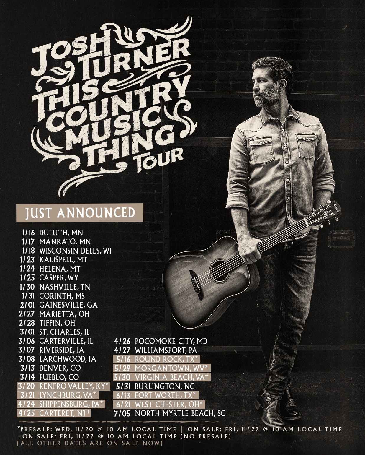 Josh Turner This Country Music Thing Tour Poster 2026